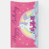 Alles- Gute zum Geburtstagmagische Einhornfahne Banner (Vertikal)
