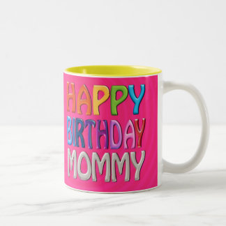 Alles- Gute zum Geburtstagmama - glücklicher Zweifarbige Tasse