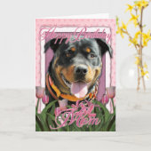 Alles- Gute zum GeburtstagMama - Rottweiler - Karte (Gelbe Blume)