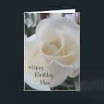 Alles- Gute zum GeburtstagMama-weiße Rose Karte<br><div class="desc">Eine perfekte weiße Rose und ein schöner Vers und ein Zitat nach innen,  dieses ist alle,  die Sie Ihre Mutter auf ihrem Geburtstag glücklich machen müssen! Sie können den inneren Vers besonders anfertigen,  wenn Sie wollen.</div>