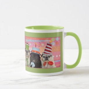 Alles- Gute zum GeburtstagMops-Wecker-Tasse Tasse