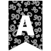 Alles- Gute zum Geburtstagmutiger Schwarzweiss-90. Wimpelkette (Dritte Fahne)