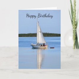 Alles- Gute zum Geburtstagnebeneinander Segelboote Karte