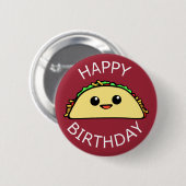 Alles Gute zum Geburtstagniedlicher Taco Button (Vorne & Hinten)