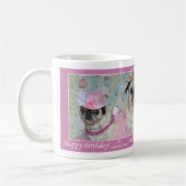 Alles- Gute zum GeburtstagParty-Mops-Tasse Kaffeetasse (Links)