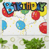 alles- Gute zum GeburtstagPartyballone Küchentuch (Gefaltet)