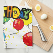 alles- Gute zum GeburtstagPartyballone Küchentuch (Viertel Falte)