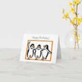 Alles- Gute zum GeburtstagPinguin-Karte Karte (Gelbe Blume)