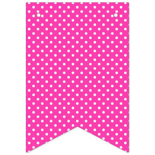 Alles- Gute zum GeburtstagPink mit weißen Tupfen Wimpelkette