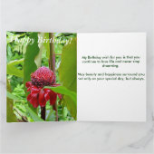 Alles Gute zum Geburtstagpostkarte von Hawaii Karte (Innenseite)