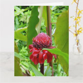 Alles Gute zum Geburtstagpostkarte von Hawaii Karte (Gelbe Blume)