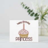 Alles- Gute zum Geburtstagprinzessin Postkarte (Stehend Vorderseite)