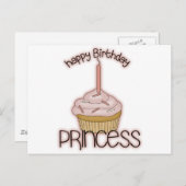 Alles- Gute zum Geburtstagprinzessin Postkarte (Vorne/Hinten)