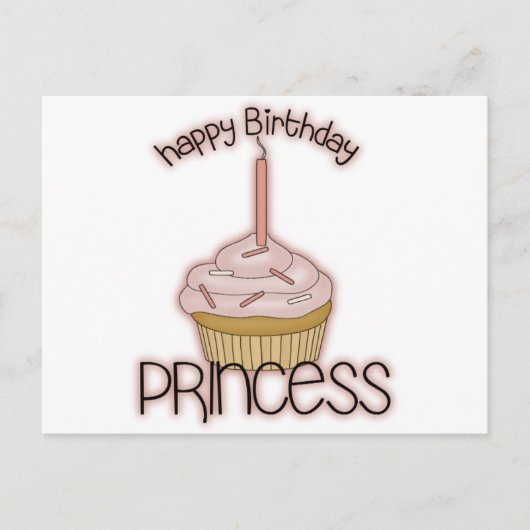 Alles- Gute zum Geburtstagprinzessin Postkarte (Vorderseite)