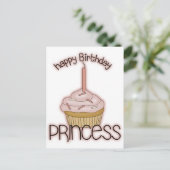 Alles- Gute zum Geburtstagprinzessin Postkarte (Stehend Vorderseite)