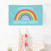 Alles- Gute zum Geburtstagregenbogen-Mädchen-Party Banner (Insitu)