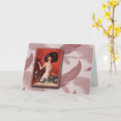 Alles- Gute zum GeburtstagRetro Mode und Hut Karte (Gelbe Blume)