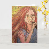 Alles- Gute zum Geburtstagrocker-Mädchen Karte (Gelbe Blume)