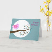 Alles Gute zum Geburtstagrosavogel Karte (Gelbe Blume)