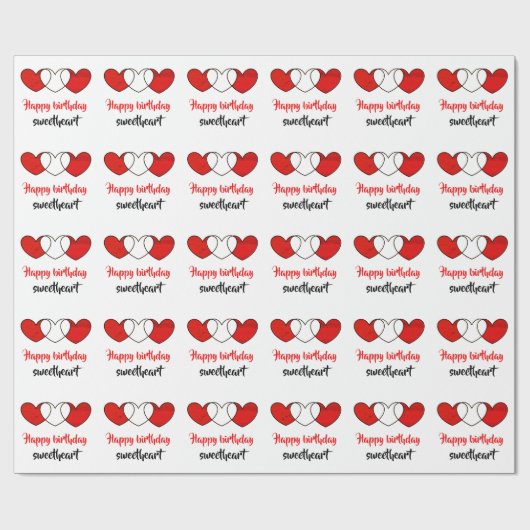 alles Gute zum Geburtstagschatz-Packpapier Geschenkpapier (Flach)