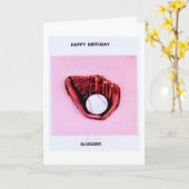 Alles- Gute zum GeburtstagSchläger Karte (Gelbe Blume)