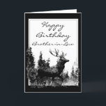 Alles- Gute zum Geburtstagschwager-Vintager Karte<br><div class="desc">Alles- Gute zum Geburtstagschwager-Vintager Hirsch,  Rotwild-Tier,  wild lebende Tiere,  Natur</div>