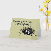 Alles- Gute zum Geburtstagspinne Karte (Gelbe Blume)