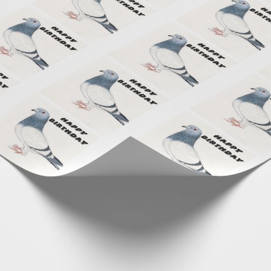 Alles- Gute zum Geburtstagtauben-Packpapier Geschenkpapier (Ecke)