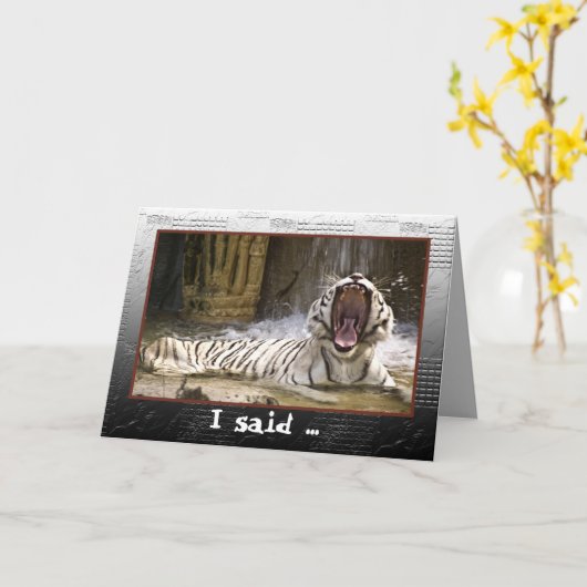 Alles- Gute zum Geburtstagtiger-Karte Karte (Gelbe Blume)