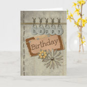 Alles- Gute zum Geburtstagumbauten Karte (Gelbe Blume)