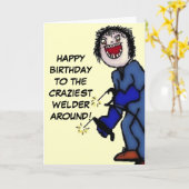 Alles- Gute zum Geburtstagverrückter Schweißer Karte (Gelbe Blume)