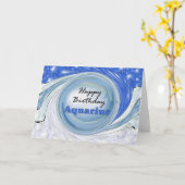 Alles- Gute zum Geburtstagwassermann Karte (Gelbe Blume)