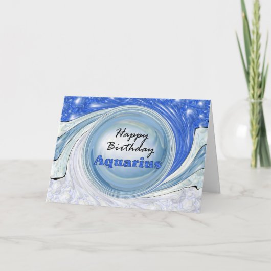 Alles- Gute zum Geburtstagwassermann Karte (Vorderseite)