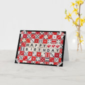 Alles- Gute zum Geburtstagwürfel-Karte Karte (Gelbe Blume)