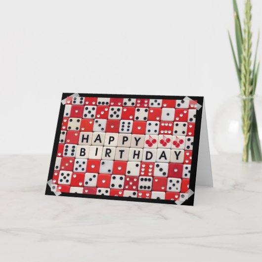 Alles- Gute zum Geburtstagwürfel-Karte Karte (Vorderseite)