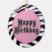 Alles Gute zum GeburtstagZebra Keramikornament (Links)