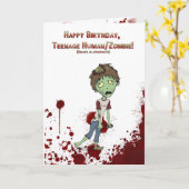 Alles Gute zum Geburtstagzombiejugendlicher Karte (Gelbe Blume)