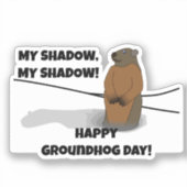 Alles Gute zum Groundhog Day! Aufkleber (Vorderseite)