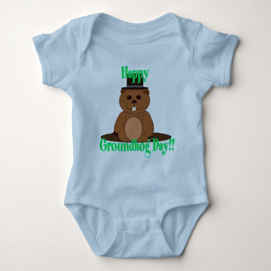 Alles Gute zum Groundhog Day! Baby Strampler (Vorderseite)