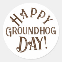 Alles Gute zum Groundhog Day! Einfaches Vintages D
