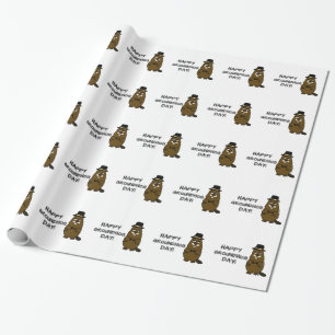 Alles Gute zum Groundhog Day! Geschenkpapier