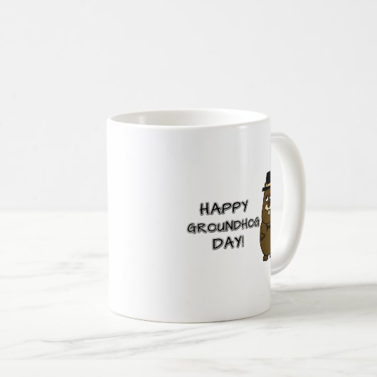 Alles Gute zum Groundhog Day! Kaffeetasse (VorderseiteRechts)