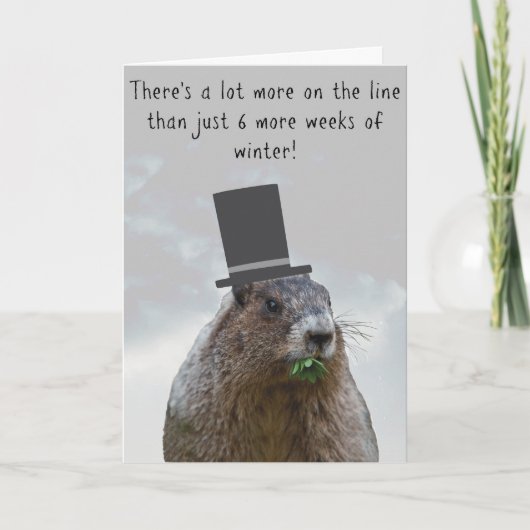 Alles Gute zum Groundhog Day! Karte (Vorderseite)