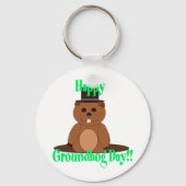 Alles Gute zum Groundhog Day! Schlüsselanhänger (Vorderseite)