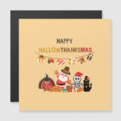 Alles Gute zum hallowthanksmas! Saisonale Magnetka Magnetkarte (Vorne/Hinten)