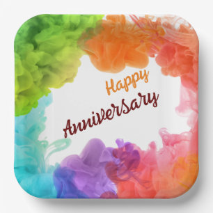 Alles Gute zum Hochzeitstag 9" Pappteller