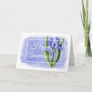 Alles Gute zum Hochzeitstag - Blaue Iris d1 Karte