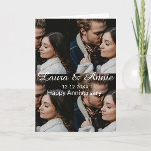 Alles Gute zum Hochzeitstag Foto-Collage Name Datu Karte
