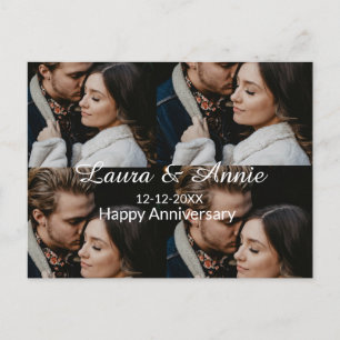 Alles Gute zum Hochzeitstag Fotocollage Name Datum Feiertagspostkarte
