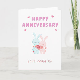 Alles Gute zum Hochzeitstag Hasen in Liebeskarte Karte